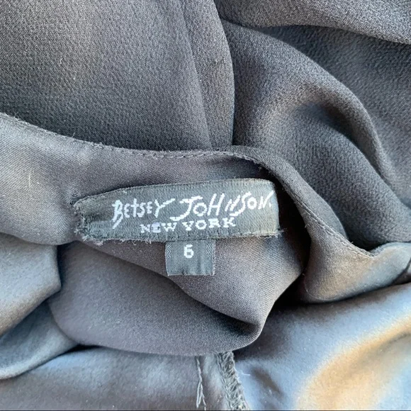 Vintage Betsey Johnson 90s 2000 100% silk Maxi midi dress embroidered low back - Picture 11 of 13